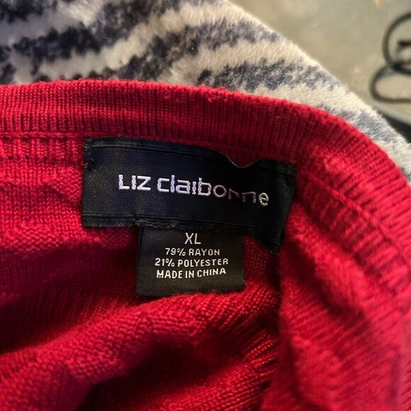 Liz Claiborne Red Sweater Dress Extra Large XL - Picture 4 of 7